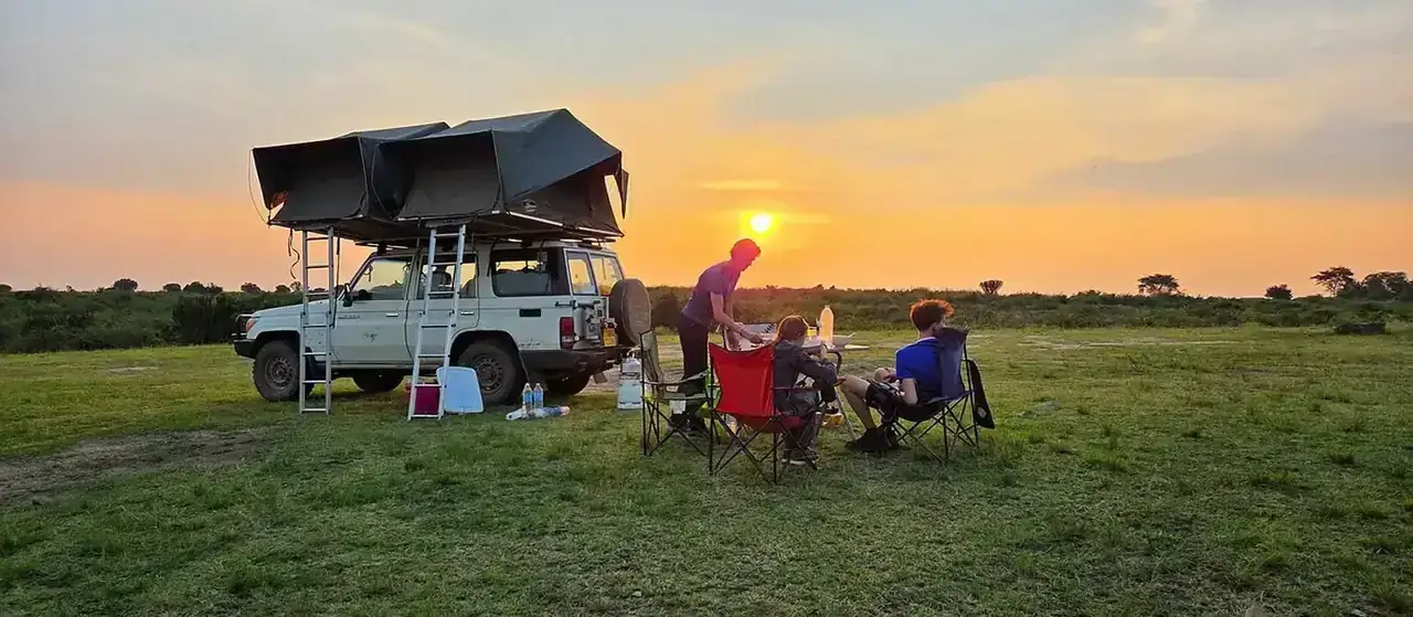 Uganda safari 4x4 rooftop tent camping experience with Webstar Safaris